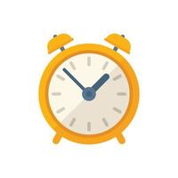 Morning alarm clock icon flat vector. Healthy lifestyle vector