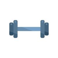 Dumbbell icon flat vector. Gym weight vector