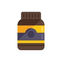 Cream cocoa icon flat vector. Chocolate paste vector