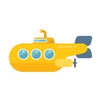 Periscope submarine icon flat vector. Sea boat vector