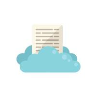 Cloud online study icon flat vector. School course vector