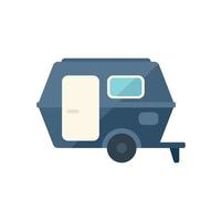 Auto camper icon flat vector. Caravan bus vector