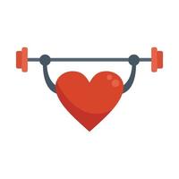 Healthy heart icon flat vector. Medical health vector