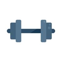 Steel dumbbell icon flat vector. Active workout vector