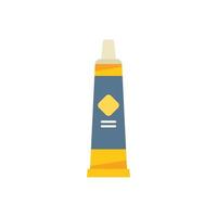 Bike repair glue tube icon flat vector. Service shop vector