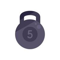 Handle weight icon flat vector. Sport exercise vector