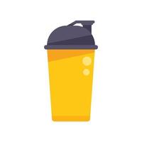 Sport shaker icon flat vector. Diet food vector