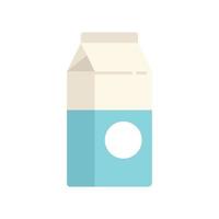 Milk pack icon flat vector. Dairy calcium vector