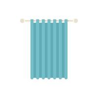 Bath shower curtain icon flat vector. Room bathtub vector