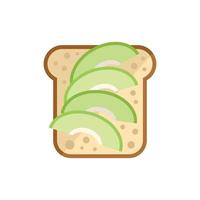 Breakfast home sandwich icon flat vector. Healthy food vector