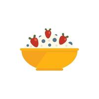 Protein breakfast icon flat vector. Healthy food vector