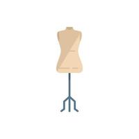 Sewing mannequin icon flat vector. Repair machine vector