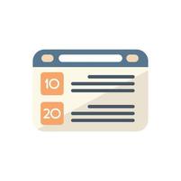 Web page store icon flat vector. Internet card vector