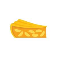 Sweet apple pie icon flat vector. Dessert cake vector