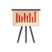 Report plan icon flat vector. Business analysis vector