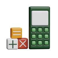 calculadora, 3d, icono, diseño foto