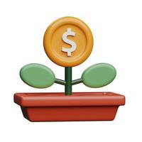 Income growth 3D icon design photo