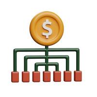 3D financial strategy icon design photo