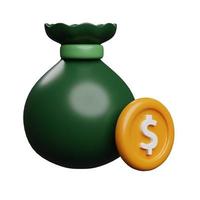 Money bag 3D icon design photo