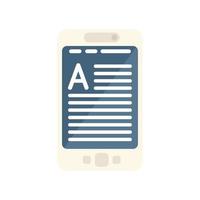 Internet ebook icon flat vector. Digital knowledge vector