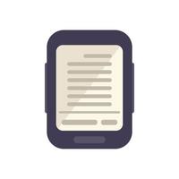 Computer ebook icon flat vector. Internet web vector