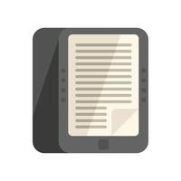 Web ebook icon flat vector. Digital education vector