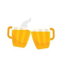 Bar mug beer icon flat vector. Hand drink vector