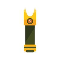 Taser stun icon flat vector. Police gun vector