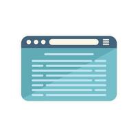 Online web page icon flat vector. People course vector