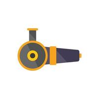 Angle cutter icon flat vector. Grinding tool vector