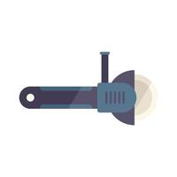 Electric saw tool icon flat vector. Power chain vector
