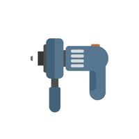 Polish grinding machine icon flat vector. Grinder tool vector