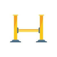 Fix car lift icon flat vector. Auto garage vector