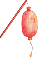 watercolor chinese new year lantern png