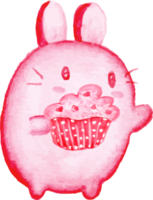 valentine kanin med kärlek muffin png
