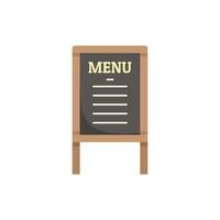 Street menu restaurant icon flat vector. Food cafe vector