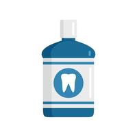 Care mouthwash icon flat vector. Clean product vector