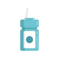 Mouthwash icon flat vector. Dental clean vector