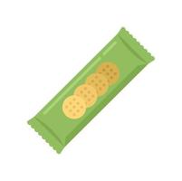 candy snack bar icono vector plano. nuez de cereales