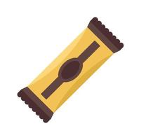 Sachet snack bar icono vector plano. energía proteica