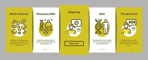 Paternity Test Dna Onboarding Elements Icons Set Vector