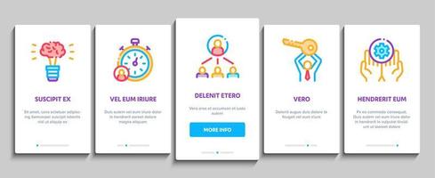 Mentor Relationship Onboarding Elements Icons Set Vector