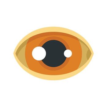 Eye look icon flat vector. Sight view vector