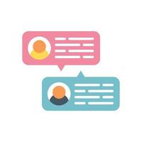 Online chat icon flat vector. Internet phone vector