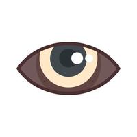 Care eye icon flat vector. Vision look vector