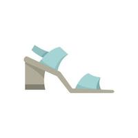 Sandal boot icon flat vector. Woman footwear vector