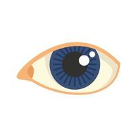 Observe eye icon flat vector. View look vector