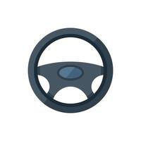 Car steering wheel icon flat vector. Auto sport vector