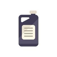 Oil canister icon flat vector. Car motor vector