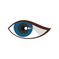 Male eye icon flat vector. View look vector